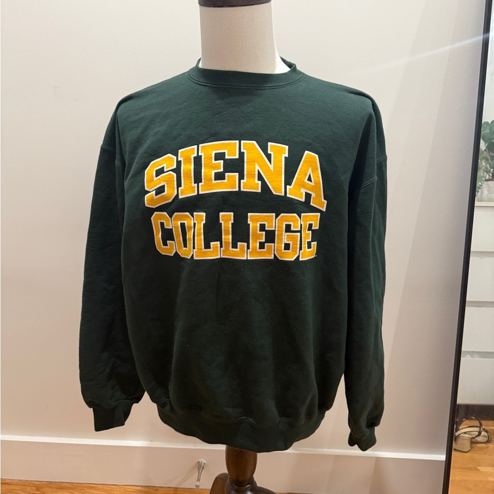 Champion Green Siena College Crewneck Sweater